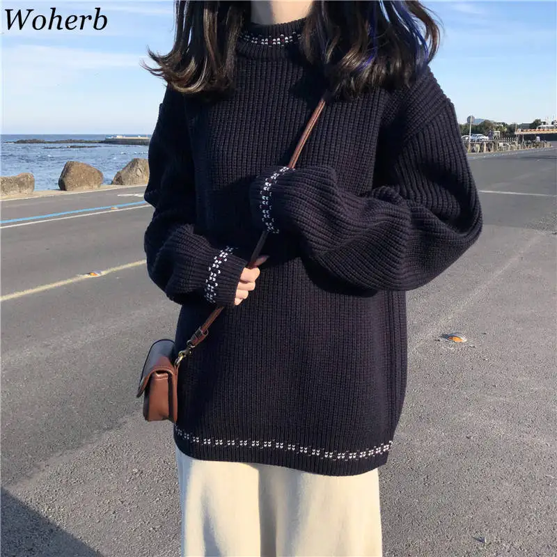 Woherb 2019 Autumn Winter Boho Pullovers Sweaters Women Knitted O-neck Vintage Cute Sweater Jumper Female Kawaii Knitwear Mujer
Woherb 2019 Autumn Winter Boho Pullovers Sweaters Women Knitted O-neck Vintage Cute Sweater Jumper Female Kawaii Knitwear Mujer