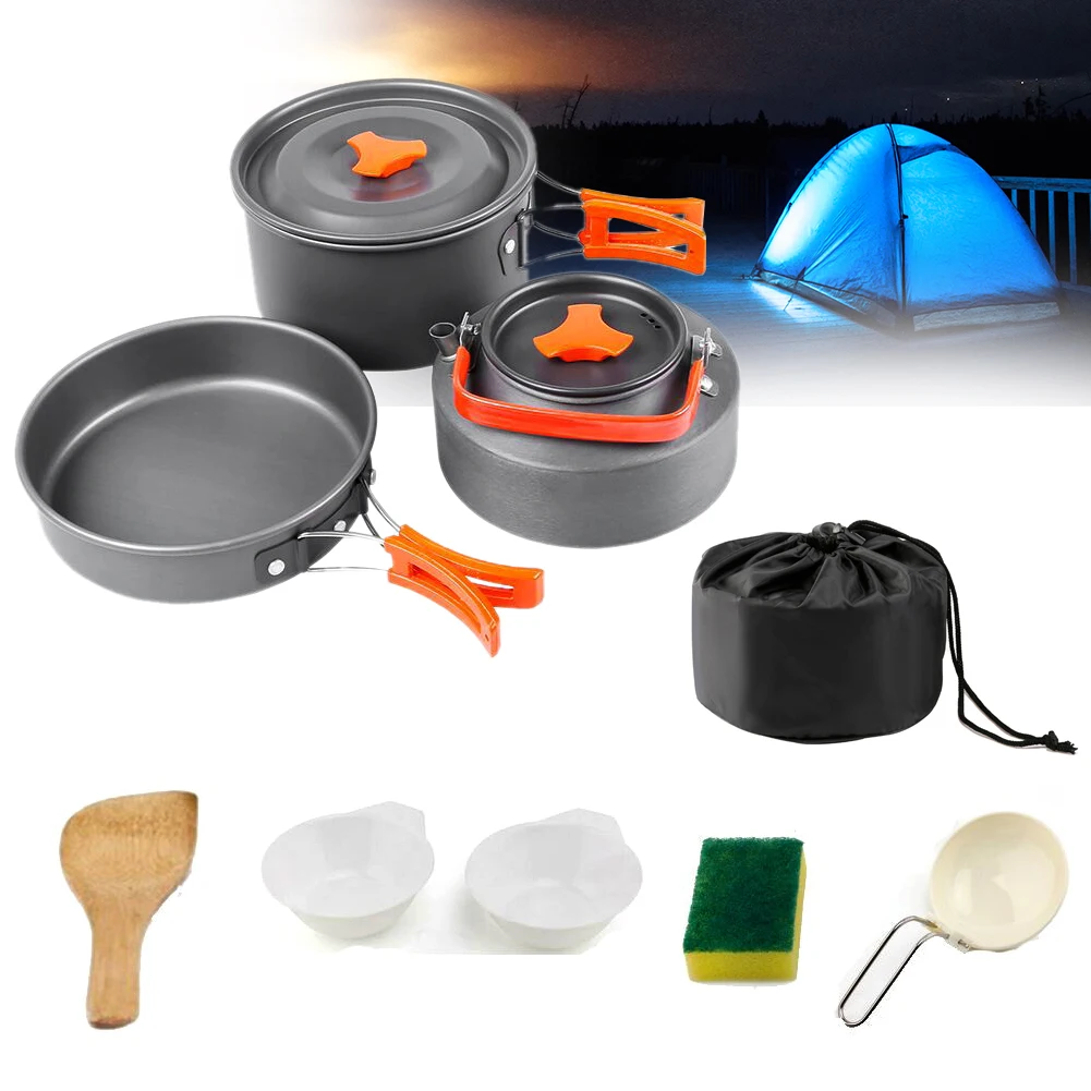 Aluminum Alloy Outdoor Frying Pan Picnic Utensils Camping Cooking Set Ultralight Kettle Pot Portable Cutlery Hiking Tableware
Aluminum Alloy Outdoor Frying Pan Picnic Utensils Camping Cooking Set Ultralight Kettle Pot Portable Cutlery Hiking Tableware