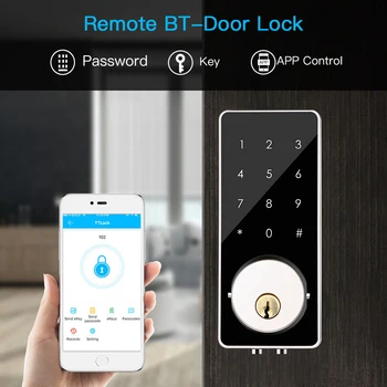 Smart Lock Keyless Entry Door Lock Deadbolt Digital Electronic Bluetooth Door Lock Keypad Auto Lock APP Remotely Password lock
Smart Lock Keyless Entry Door Lock Deadbolt Digital Electronic Bluetooth Door Lock Keypad Auto Lock APP Remotely Password lock