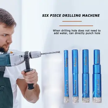 4pcs Diamond Coated Drill Bit Set Fine Workmanship Built-in Cooling Wax 6mm 8mm 10mm 12mm Tile Marble Glass Cutter
4pcs Diamond Coated Drill Bit Set Fine Workmanship Built-in Cooling Wax 6mm 8mm 10mm 12mm Tile Marble Glass Cutter