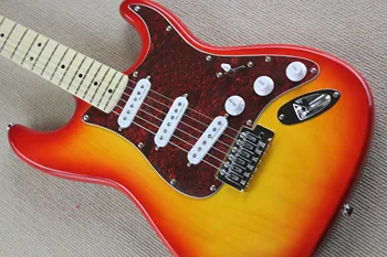 Factory store CS cherry sunset sunburst red pickguard maple fretboard ST signature 6 string Electric Guitar Guitarra
Factory store CS cherry sunset sunburst red pickguard maple fretboard ST signature 6 string Electric Guitar Guitarra