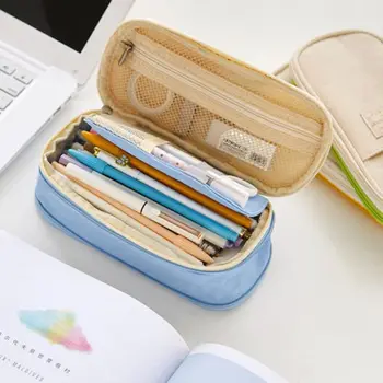 Korea Pencil Case Macaron Color Canvas Stretch Double Layer Large Capacity Pencil Box Pencilcase Kids School Stationery LX9A
Korea Pencil Case Macaron Color Canvas Stretch Double Layer Large Capacity Pencil Box Pencilcase Kids School Stationery LX9A