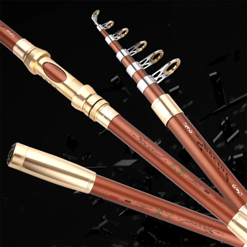 2.1M 2.4M 2.7M 3.0M 3.6M Golden Brown Carbon Portable Telescopic Fishing Rod Fishing Spinning Fishing Rod Sea Pole Travel
2.1M 2.4M 2.7M 3.0M 3.6M Golden Brown Carbon Portable Telescopic Fishing Rod Fishing Spinning Fishing Rod Sea Pole Travel