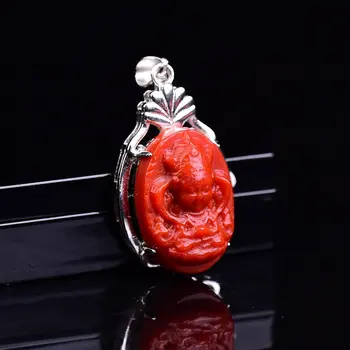 Natural, raw ore, south red, inlaid pendant, drop necklace, gift chain.Red jade, bright color, gorgeous and temperament style. 
Natural, raw ore, south red, inlaid pendant, drop necklace, gift chain.Red jade, bright color, gorgeous and temperament style.