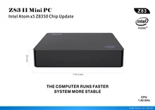 

Z83 3 USB MINI PC Intel Atom Z8350 1.92GHz 4GB RAM 64GB ROM windows 10 Bluetooth 4.0 4K WiFi 1000M LAN win10 Smart TV Box T7