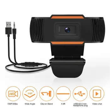 Computer Webcam 720P Computer Camera with Sound-absorption Microphone Laptop or Desktop Webcam for Gaming Conferencing & Working
Computer Webcam 720P Computer Camera with Sound-absorption Microphone Laptop or Desktop Webcam for Gaming Conferencing & Working