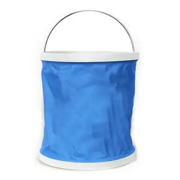 

Multifunction Collection Bucket Waterproof Cloth Portable Folding Bucket Water Container For People Camping Fishing Boating 9L