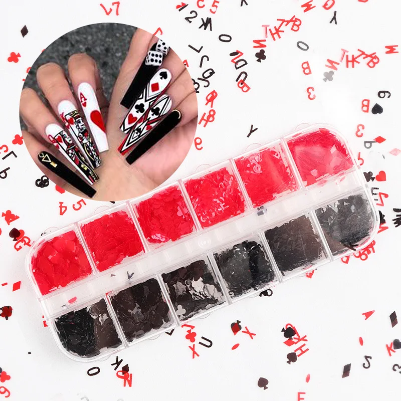 2020 New Style Nail Art Sequins Decoration 12 Grid Mixed Hearts and Plum Blossom Poker Nail Sequins Fashion Nail Decoration DIY
2020 New Style Nail Art Sequins Decoration 12 Grid Mixed Hearts and Plum Blossom Poker Nail Sequins Fashion Nail Decoration DIY