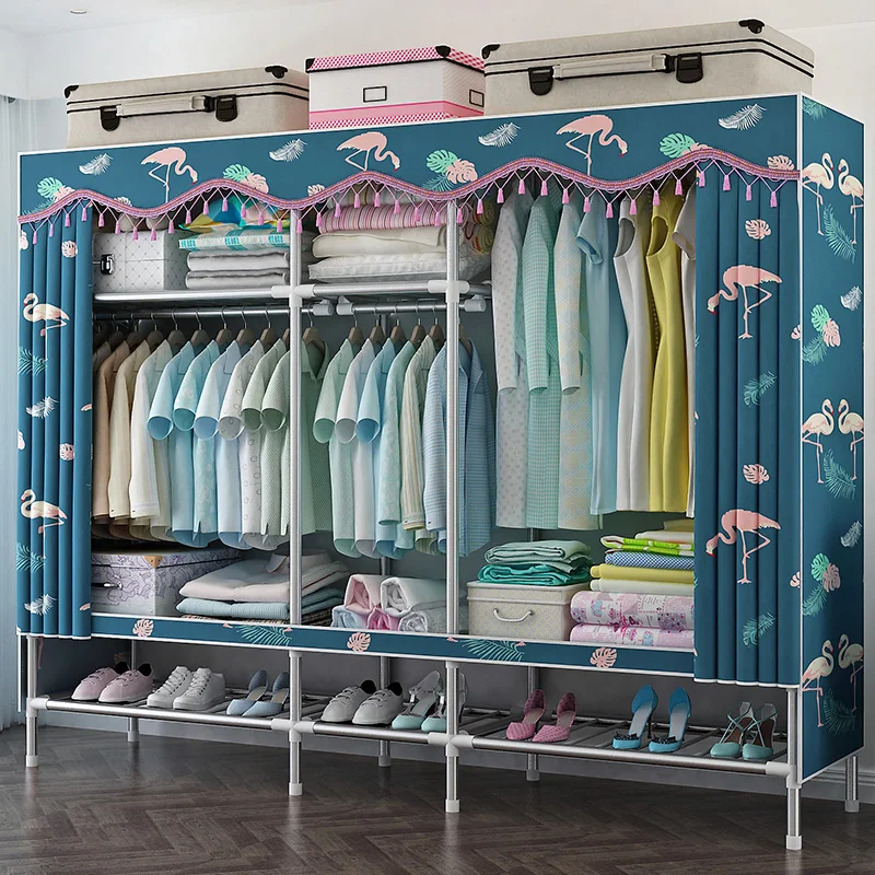 Wide Cloth Wardrobe Steel Pipe Thickening Reinforcement Thickening Assembly Double Simple Large Fabric Storage Wardrobe Cloth
Wide Cloth Wardrobe Steel Pipe Thickening Reinforcement Thickening Assembly Double Simple Large Fabric Storage Wardrobe Cloth