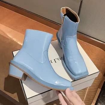 Women Ankle Boots 2020 Fashion Square Heel Platform Short Boots Black Beige Blue Shoes Square Toe Western Cowboy Boots
Women Ankle Boots 2020 Fashion Square Heel Platform Short Boots Black Beige Blue Shoes Square Toe Western Cowboy Boots