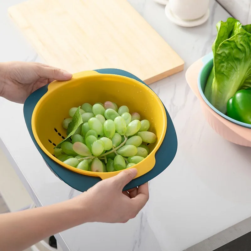 Useful Double Drain Basket Bowl Washing Kitchen Strainer Noodles Vegetables fruit Gift Fruit Kitchen Gadget Dropshipping HOT
Useful Double Drain Basket Bowl Washing Kitchen Strainer Noodles Vegetables fruit Gift Fruit Kitchen Gadget Dropshipping HOT