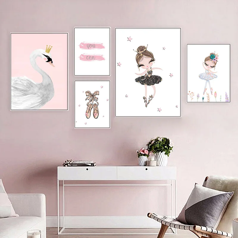 Cartoon Swan Canvas Poster Ballet Dancer Painting Wall Art Picture Print Nordic Bay Girl Bedroom Decoration Pictures Home Decor
Cartoon Swan Canvas Poster Ballet Dancer Painting Wall Art Picture Print Nordic Bay Girl Bedroom Decoration Pictures Home Decor