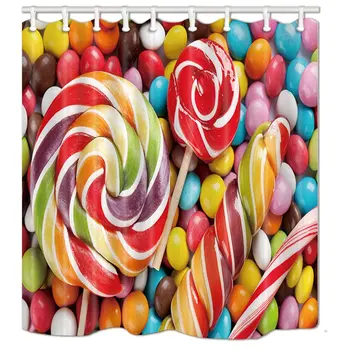 Multicolor Candy Twist Polyester Fabric Kids Shower Curtain Set Fantastic Decorations Teen Boy Girls Lollipop Bath Curtain
Multicolor Candy Twist Polyester Fabric Kids Shower Curtain Set Fantastic Decorations Teen Boy Girls Lollipop Bath Curtain