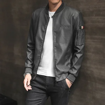 Mens Leather Jacket Outwear Motorcycle Faux Leather mens jackets and coats Autumn Winter men's jacket 2019 casual jacket man
Mens Leather Jacket Outwear Motorcycle Faux Leather mens jackets and coats Autumn Winter men's jacket 2019 casual jacket man