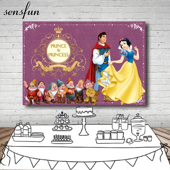Sensfun Snow White Princess & Prince Seven Dwarfs Backdrops Gold Frame Girls Birthday Party Photography Backgrounds Custom Vinyl
Sensfun Snow White Princess & Prince Seven Dwarfs Backdrops Gold Frame Girls Birthday Party Photography Backgrounds Custom Vinyl