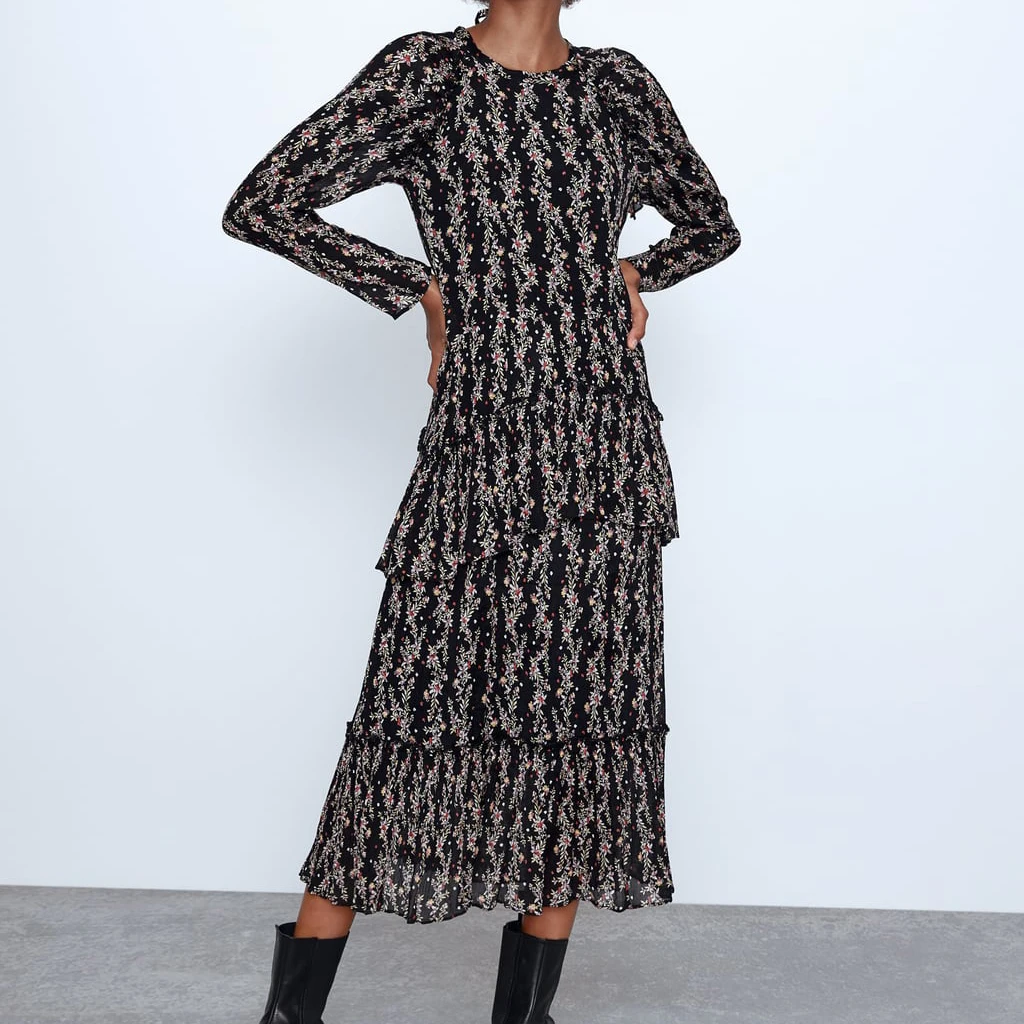 2019 ZA Boho Printing Maxi Dress Women Autumn Fashion Vintage Casual Loose Multilayer Tie Dye Dress Ladies Fall Clothing Outwear
2019 ZA Boho Printing Maxi Dress Women Autumn Fashion Vintage Casual Loose Multilayer Tie Dye Dress Ladies Fall Clothing Outwear