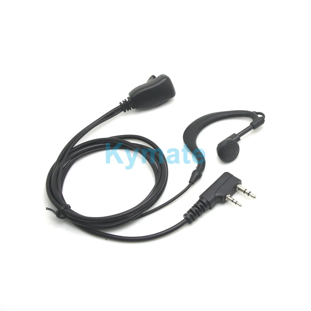 

2 PIN Earpiece Headset PTT MIC 1m Ear Hook Walkie Talkie Earbud Interphone Earphone Earpiece for BAOFENG UV5R/KENWOOD/HYT