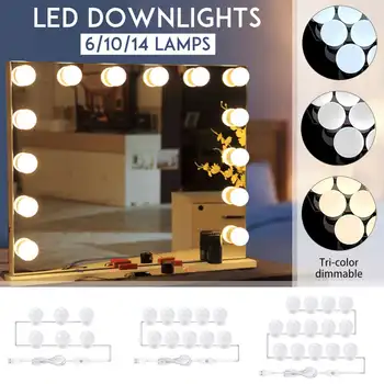 LED Makeup Light Kits 6/10/14pcs Dresser Lamp Bulbs White/Neutral/Warm light 3 Mode Dimmable Makeup Light Party Light Decoration
LED Makeup Light Kits 6/10/14pcs Dresser Lamp Bulbs White/Neutral/Warm light 3 Mode Dimmable Makeup Light Party Light Decoration