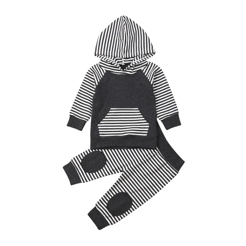 Newborn Toddler Baby Boys clothes Hooded Pocket long Sleeve Pullover Geometry Tops striped Pants 2pc kids autumn cotton Outfits
Newborn Toddler Baby Boys clothes Hooded Pocket long Sleeve Pullover Geometry Tops striped Pants 2pc kids autumn cotton Outfits