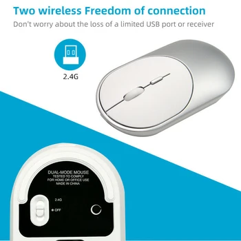 New Rechargeable Silent Click Mouse Metal Mouse Suitable for Mackbook Notebook Laptop bluetooth 2.4GHz Wireless Mouse
New Rechargeable Silent Click Mouse Metal Mouse Suitable for Mackbook Notebook Laptop bluetooth 2.4GHz Wireless Mouse