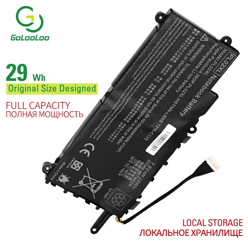 Golooloo 7.6v 29Wh laptop battery for HP Pavilion 11 X360 SERIES 11-n010dx 11-N030TU 11-N014TU X360PL02XL
Golooloo 7.6v 29Wh laptop battery for HP Pavilion 11 X360 SERIES 11-n010dx 11-N030TU 11-N014TU X360PL02XL
