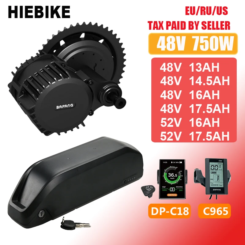 Bafang Motor BBS02 48v 750w Electric Bicycle Kit with Battery 48V 13/14.5AH 52v 16ah/17.5Ah Mid Drive BBSHD ebike Conversion Kit
Bafang Motor BBS02 48v 750w Electric Bicycle Kit with Battery 48V 13/14.5AH 52v 16ah/17.5Ah Mid Drive BBSHD ebike Conversion Kit