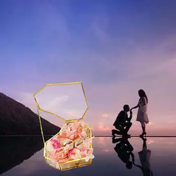 New Custom Name Wedding Glass Ring Box Glass Ring Pillow Glass Jewelry Box Pentagon Geometric Copper Ring Holder
New Custom Name Wedding Glass Ring Box Glass Ring Pillow Glass Jewelry Box Pentagon Geometric Copper Ring Holder