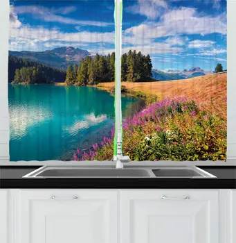 Multicolor Switzerland Kitchen Curtains Colorful Spring Landscape Champferersee Lake Flowering Field Mountains Window Drapes
Multicolor Switzerland Kitchen Curtains Colorful Spring Landscape Champferersee Lake Flowering Field Mountains Window Drapes