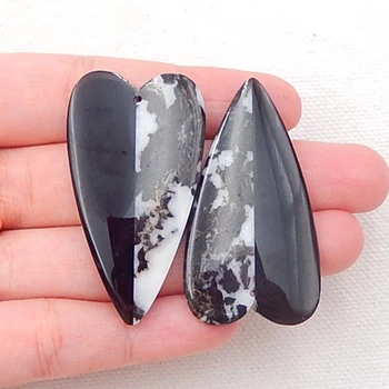 Birthday Gift,Natural Stones White Zebra Jasper Fashion Earrings Beads For Women 45x25x4mm,13.4g 
Birthday Gift,Natural Stones White Zebra Jasper Fashion Earrings Beads For Women 45x25x4mm,13.4g