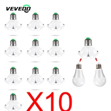 10PCS E27 socket 2 E27 adapter LED bulb lamp holder converter Y-shaped distributor adapter for various E27 interface bulb light
10PCS E27 socket 2 E27 adapter LED bulb lamp holder converter Y-shaped distributor adapter for various E27 interface bulb light