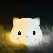Silicone Cat LED Night Light Touch Sensor 2 Colors Dimmable Timer Rechargeable Bedroom Bedside Lamp for Children Kids Baby Gift
Silicone Cat LED Night Light Touch Sensor 2 Colors Dimmable Timer Rechargeable Bedroom Bedside Lamp for Children Kids Baby Gift