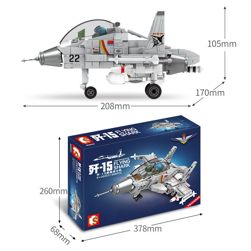 Sembo Building Blocks Military Helicopter Model Q Version J-15 Aircraft Fighter Educational Bricks Toys Best Gift for Children
Sembo Building Blocks Military Helicopter Model Q Version J-15 Aircraft Fighter Educational Bricks Toys Best Gift for Children