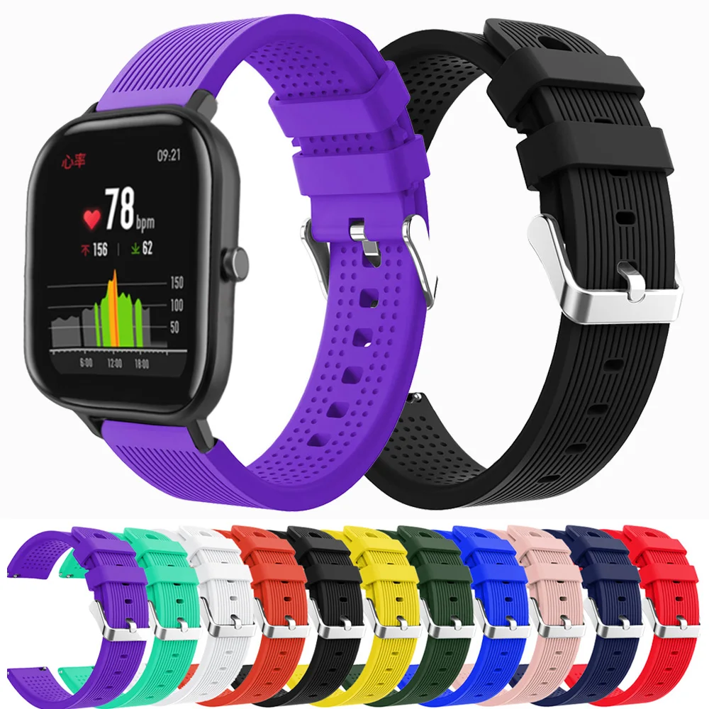 Sport Silicone Strap Band For Xiaomi Huami Amazfit GTS Amazfit Bip Pace Lite Replacement 20mm Watchband Rubber bracelet Belt 
Sport Silicone Strap Band For Xiaomi Huami Amazfit GTS Amazfit Bip Pace Lite Replacement 20mm Watchband Rubber bracelet Belt