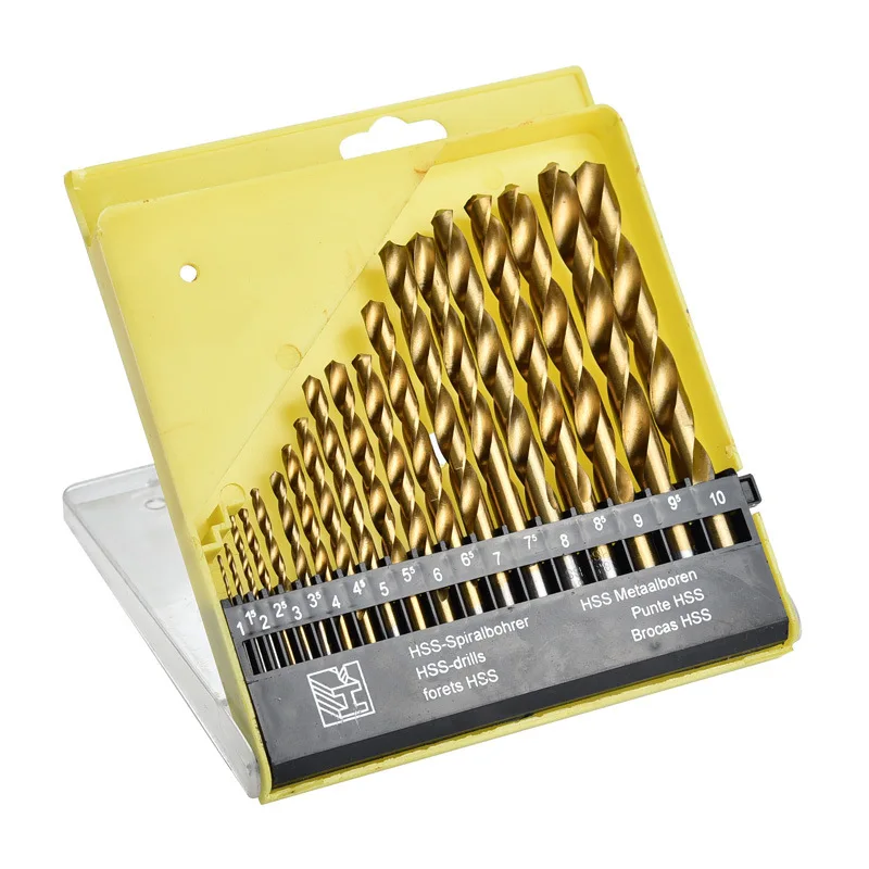 Hige quality 19pcs Round Shank HSS Coated Titanium Drill Bit Set 1.5-6.5mm Quick Change Drill Bit high quality tools parts
Hige quality 19pcs Round Shank HSS Coated Titanium Drill Bit Set 1.5-6.5mm Quick Change Drill Bit high quality tools parts