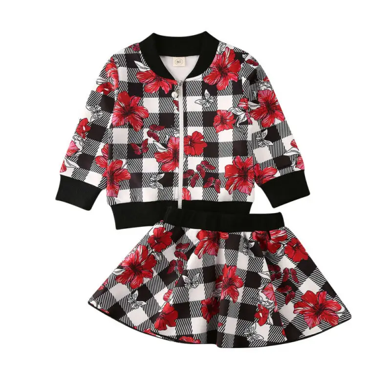 Baby Girl Clothes Autumn Toddler Kid Baby Girl Floral Clothes Sets 1-6Y Long Sleeve Zipper Coat Tops+A-Line Skirt Outfits Set
Baby Girl Clothes Autumn Toddler Kid Baby Girl Floral Clothes Sets 1-6Y Long Sleeve Zipper Coat Tops+A-Line Skirt Outfits Set