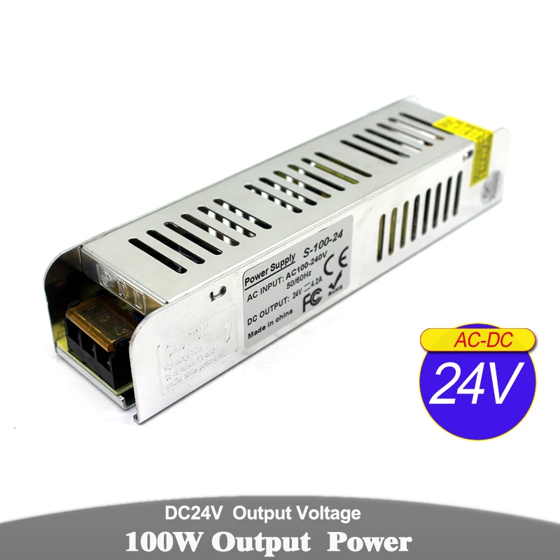 Mini size 24V 100W Power Supply Unit DC Transformers 110v 220v AC DC24V Switch Power Source For LED Modules Lighting CCTV Motor
Mini size 24V 100W Power Supply Unit DC Transformers 110v 220v AC DC24V Switch Power Source For LED Modules Lighting CCTV Motor