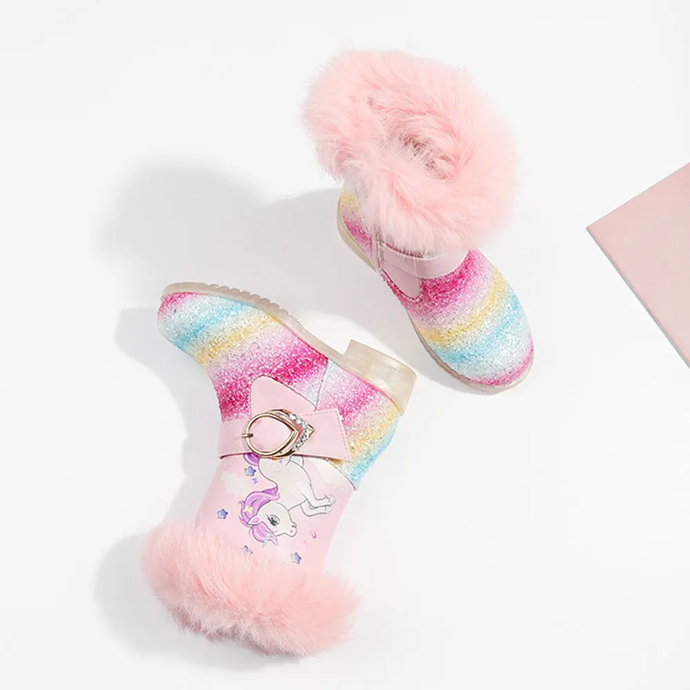 Toddler Girls Unicorn Princess Boots for Baby Girls Glitter Fleece Snow Boots Children Ivory White Shoes Winter Warm Christmas
Toddler Girls Unicorn Princess Boots for Baby Girls Glitter Fleece Snow Boots Children Ivory White Shoes Winter Warm Christmas