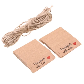 100pieces Hanging Garment Tags Kraft Paper Handmade with Love Labels with String Tag Labels for Party Christmas Festivals Gifts
100pieces Hanging Garment Tags Kraft Paper Handmade with Love Labels with String Tag Labels for Party Christmas Festivals Gifts