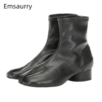 Individual Split Toe Ankle Boots Women Black White Stretch Slim Short Booties Round Heel Spring Autumn Botas Mujer
Individual Split Toe Ankle Boots Women Black White Stretch Slim Short Booties Round Heel Spring Autumn Botas Mujer