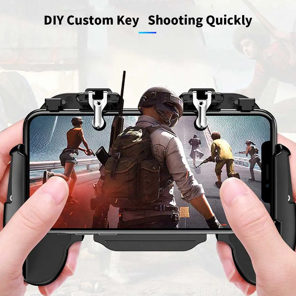 PUBG Moible Controller Gamepad Multi Functional h5 PUGB Mobile Game Pad Grip L1R1 Joystick for iPhone Android Phone
PUBG Moible Controller Gamepad Multi Functional h5 PUGB Mobile Game Pad Grip L1R1 Joystick for iPhone Android Phone