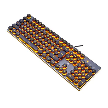 Backlit Gaming Keyboard Steampunk Retro Round Keycap USB Wired Glowing Metal Panel Laptop computer Keyboard
Backlit Gaming Keyboard Steampunk Retro Round Keycap USB Wired Glowing Metal Panel Laptop computer Keyboard