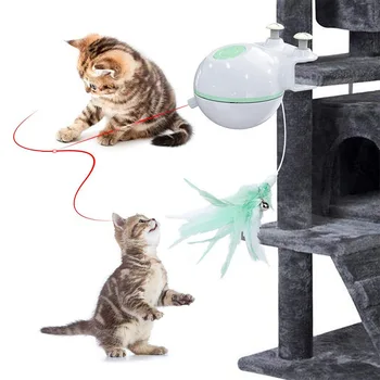 Pet Cat Toy Interactive Electric Cats Laser Sensing 360 Degrees Rotating Feather Kittens Games Automatic Toys USB Charge 2 In 1
Pet Cat Toy Interactive Electric Cats Laser Sensing 360 Degrees Rotating Feather Kittens Games Automatic Toys USB Charge 2 In 1