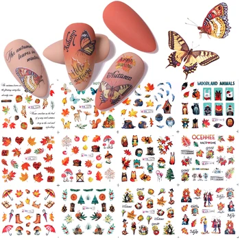 12 Designs Fall Maple Leaves Nail Art Stickers Decoration Water Decals Sliders Foil Autumn Design For Nail Manicures New Arrival
12 Designs Fall Maple Leaves Nail Art Stickers Decoration Water Decals Sliders Foil Autumn Design For Nail Manicures New Arrival