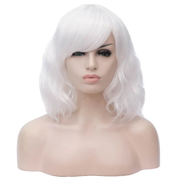 Women Fashion Multi-color Wig Female Wavy Side Fringe Wig Short Curly Hair Cosplay Wigs New
Women Fashion Multi-color Wig Female Wavy Side Fringe Wig Short Curly Hair Cosplay Wigs New