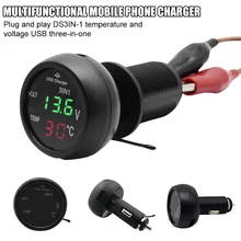 Universal Mini Car Phone Charger 5V/2.1A Single USB 12V/24V Charger Adapter with Voltmeter Thermometer for iPhone Xiaomi Huawei
Universal Mini Car Phone Charger 5V/2.1A Single USB 12V/24V Charger Adapter with Voltmeter Thermometer for iPhone Xiaomi Huawei