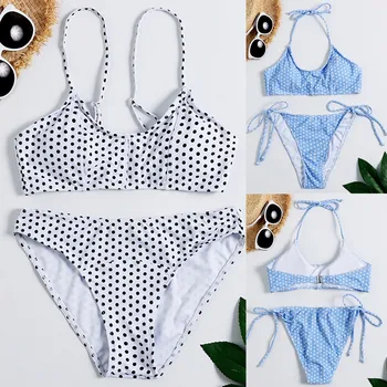 Women's Bikini swimSuit Swimwear dot print summer lady Wave Point casual Swimwear Beachwear swimsult bikini set #G3
Women's Bikini swimSuit Swimwear dot print summer lady Wave Point casual Swimwear Beachwear swimsult bikini set #G3