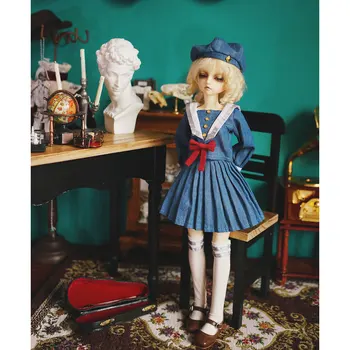 Navy Style Denim Dress With Hat For 1/4 For 1/6 BJD Dolls Brain-Training Toy For Children Educational Toys Birthday Gift-No Doll
Navy Style Denim Dress With Hat For 1/4 For 1/6 BJD Dolls Brain-Training Toy For Children Educational Toys Birthday Gift-No Doll