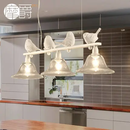 Фото Современный подвесной светильник в скандинавском стиле с железной птицей