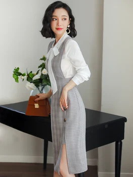 Spring Autumn Dress Women 2020 Casual Elegant Office Dress Female Sexy Bodycon Dress Office Dresses White Shirt+plaid ZT1975
Spring Autumn Dress Women 2020 Casual Elegant Office Dress Female Sexy Bodycon Dress Office Dresses White Shirt+plaid ZT1975