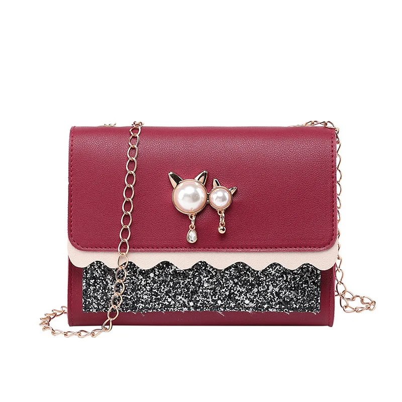 Women's color sequined shoulder small square bag 2020 summer Korean version of the new cat pearl bag
Women's color sequined shoulder small square bag 2020 summer Korean version of the new cat pearl bag